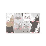 Cute Cats Seamless Pattern Sticker (Rectangular) Front