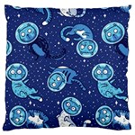 Cat Spacesuit Space Suit Astronauts Large Premium Plush Fleece Cushion Case (Two Sides) Back