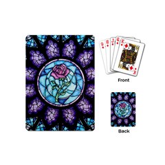 Cathedral Rosette Stained Glass Beauty And The Beast Playing Cards Single Design (mini) by Cowasu