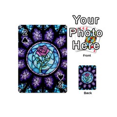 Cathedral Rosette Stained Glass Beauty And The Beast Playing Cards 54 Designs (mini) by Cowasu