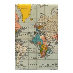 Vintage World Map Shower Curtain 48  X 72  (small)  by Cowasu