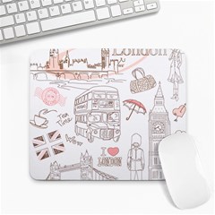 London-paris-drawing-vector-london-comics Large Mousepad by Cowasu