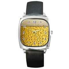 Beer Bubbles Square Metal Watch by Cowasu