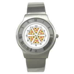 Pizza-slice-food-italian Stainless Steel Watch by Cowasu