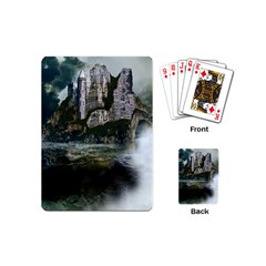 Sea-island-castle-landscape Playing Cards Single Design (mini) by Cowasu