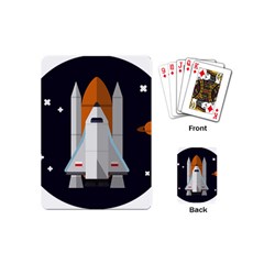 Rocket-space-universe-spaceship Playing Cards Single Design (mini) by Cowasu