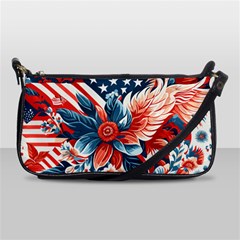 America Pattern Shoulder Clutch Bag by Valentinaart