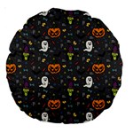 Halloween Pattern Bat Large 18  Premium Round Cushions Front