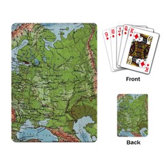 Map Earth World Russia Europe Playing Cards Single Design (rectangle) by Bangk1t