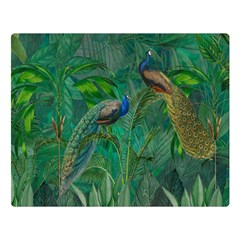 Peacock Paradise Jungle Premium Plush Fleece Blanket (large) by Bedest