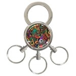 Cute Cartoon Doodle 3-Ring Key Chain Front