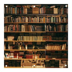 Books On Bookshelf Assorted Color Book Lot In Bookcase Library Banner And Sign 3  X 3  by Ravend