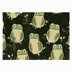 Frog Pattern Large Glasses Cloth (2 Sides) by Valentinaart