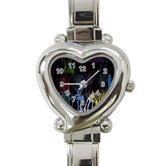 Art Design Graphic Neon Tree Artwork Heart Italian Charm Watch by Bedest
