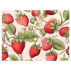 Strawberry Fruit Premium Plush Fleece Blanket (extra Small) by Bedest