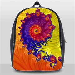 Fractal Spiral Bright Colors School Bag (xl) by Proyonanggan