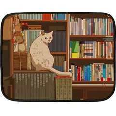 Library Aesthetic Two Sides Fleece Blanket (mini) by Sarkoni