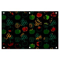 Apples Honey Honeycombs Pattern Banner And Sign 6  X 4  by Sarkoni