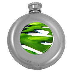 Golf Course Par Green Round Hip Flask (5 Oz) by Sarkoni