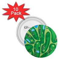 Golf Course Par Golf Course Green 1 75  Buttons (10 Pack) by Sarkoni