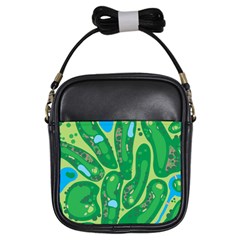 Golf Course Par Golf Course Green Girls Sling Bag by Sarkoni