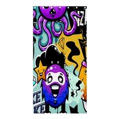 Cartoon Graffiti, Art, Black, Colorful, Wallpaper Shower Curtain 36  X 72  (stall)  by nateshop