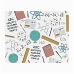 School Subjects And Objects Vector Illustration Seamless Pattern Small Glasses Cloth (2 Sides) Back