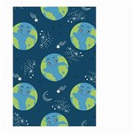 Seamless Pattern Cartoon Earth Planet Small Garden Flag (Two Sides) Front