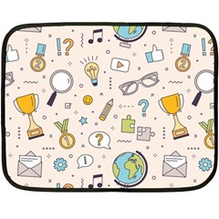 Quiz Backgrounds Ans Seamless Two Sides Fleece Blanket (mini) by Grandong