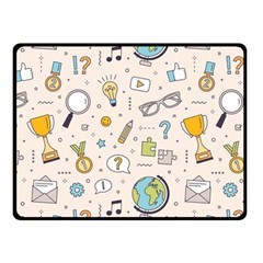 Quiz Backgrounds Ans Seamless Two Sides Fleece Blanket (small) by Grandong