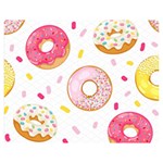 Vector Donut Seamless Pattern Premium Plush Fleece Blanket (Medium) 60 x50  Blanket Front