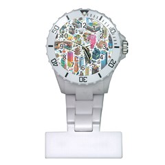 City Pattern Pixel Art Japan Plastic Nurses Watch by Sarkoni