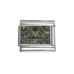 Digital Art Triangle Pattern Texture Mosaic Italian Charm (9mm) by Grandong