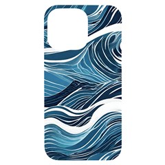 Abstract Blue Ocean Wave Iphone 14 Pro Max Black Uv Print Case by Jack14