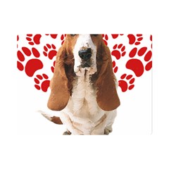 Basset Hound Gift T- Shirt Funny Basset Hound Valentine Heart Paw Basset Hound Dog Lover Valentine C Yoga Reflexion Pose T- Shirtyoga Reflexion Pose T- Shirt Premium Plush Fleece Blanket (mini) by hizuto