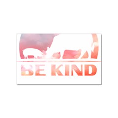 Be Kind To Animals Or Ill Kill You T- Shirt Vegan Be Kind Farm Animal Design Dairy Cow And Pig T- Sh Yoga Reflexion Pose T- Shirtyoga Reflexion Pose T- Shirt Sticker Rectangular (100 Pack) by hizuto