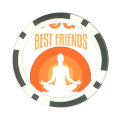 Best Friend T- Shirt Cool Dog Pet Saying T- Shirt Yoga Reflexion Pose T- Shirtyoga Reflexion Pose T- Shirt Poker Chip Card Guard (10 Pack) by hizuto