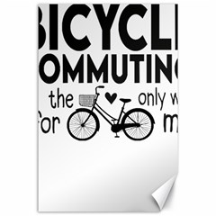 Bicycle T- Shirt Bicycle Commuting Is The Only Way For Me T- Shirt Yoga Reflexion Pose T- Shirtyoga Reflexion Pose T- Shirt Canvas 24  X 36  by hizuto