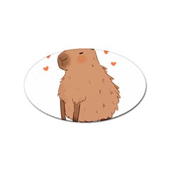 Capybara T- Shirt Cute Gentlemen Capybara T- Shirt Yoga Reflexion Pose T- Shirtyoga Reflexion Pose T- Shirt Sticker Oval (100 Pack) by hizuto