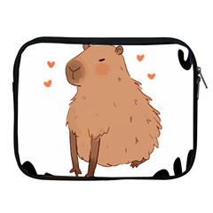 Capybara T- Shirt Cute Gentlemen Capybara T- Shirt Yoga Reflexion Pose T- Shirtyoga Reflexion Pose T- Shirt Apple Ipad 2/3/4 Zipper Cases by hizuto