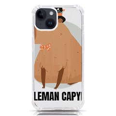 Capybara T- Shirt Gentlemen Capybara - A Cute Funny Capybara Illustration T- Shirt Yoga Reflexion Pose T- Shirtyoga Reflexion Pose T- Shirt Iphone 14 Tpu Uv Print Case by hizuto