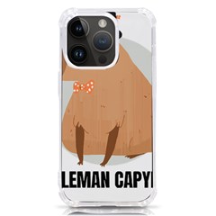 Capybara T- Shirt Gentlemen Capybara - A Cute Funny Capybara Illustration T- Shirt Yoga Reflexion Pose T- Shirtyoga Reflexion Pose T- Shirt Iphone 14 Pro Tpu Uv Print Case by hizuto