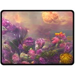 Floral Blossoms  Two Sides Fleece Blanket (Large) 80 x60  Blanket Front