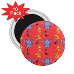 Elephant Monkey Dog Cartoon 2.25  Magnets (10 pack)  Front