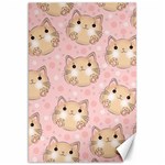 Cat Pattern Pink Cartoon Canvas 20  x 30  19.62 x28.9  Canvas - 1