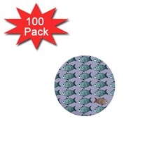 Fishes Pattern Background Theme 1  Mini Buttons (100 Pack)  by Pakjumat