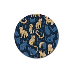 Cat Pattern Animal Magnet 3  (round) by Pakjumat