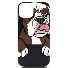 Boxer Dog T- Shirt Tri Colored Boxer T- Shirt Iphone 14 Black Uv Print Case by JamesGoode
