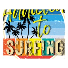 Bright Colorfull Addicted To Surfing T- Shirt Bright Colorfull Addicted To Surfing T- Shirt T- Shirt Premium Plush Fleece Blanket (large) by JamesGoode