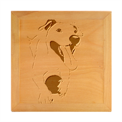 Bulldog T- Shirt Running Bulldog T- Shirt Wood Photo Frame Cube by JamesGoode